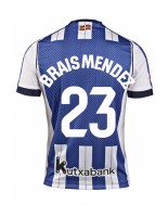 Moške Nogometnih dresov Real Sociedad Brais Mendez #23 Domači 2025-26 Kratki rokavi Moške Nogometnih dresov Real Sociedad Brais Mendez #23 Domači 2025-26 Kratki rokavi